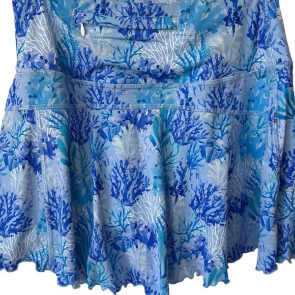 Gottex Women's Golf Tennis Skirt Blue Coral Size M - Picture 2 of 4